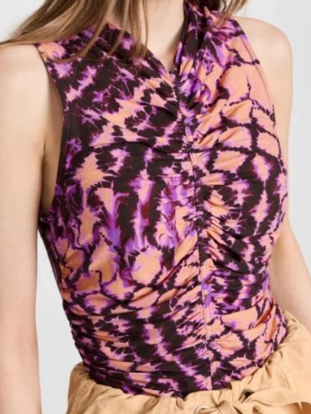 Ulla Johnson Allie Ruched Sleeveless Top Size M